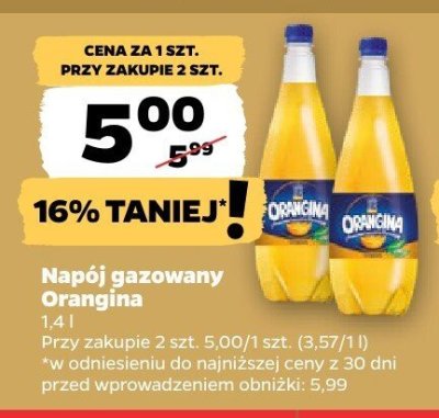 Napój gazowany 1 l promocja w Netto