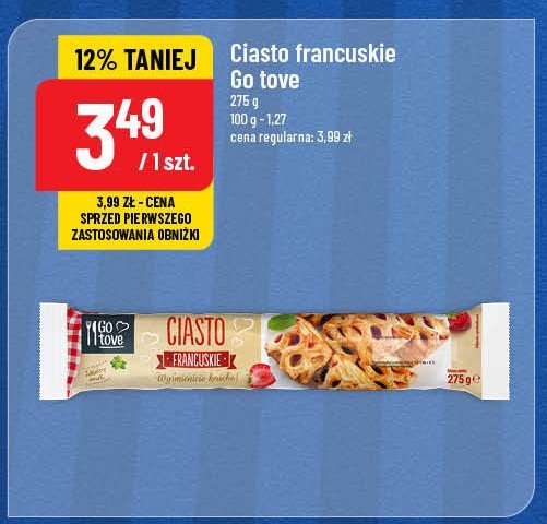 Świeże ciasto francuskie Gotove promocja