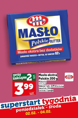 Masło ekstra Polskie Mlekovita promocja w TOPAZ