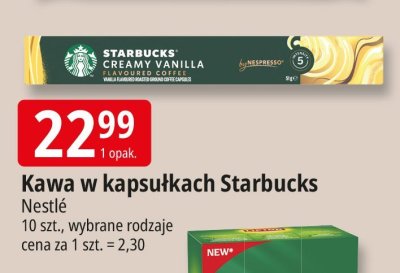 Kawa w kapsułkach Starbucks Nestle promocja w Leclerc