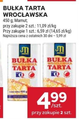 Bułka tarta wrocławska Mamut promocja w Stokrotka