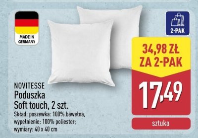 Poduszka Soft touch 40x40 cm 2 szt. promocja w Aldi