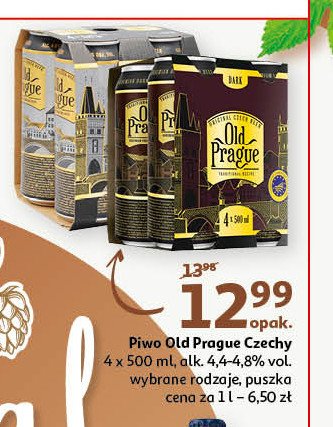 Piwo OLD PRAGUE DARK LAGER promocje