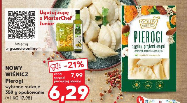 Pierogi z gęsiną i grzybami Nowy wiśnicz promocja