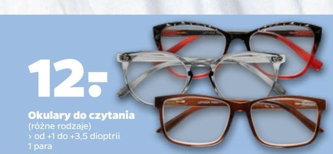 Okulary do czytania +1.0 - +3.5 promocja w Netto