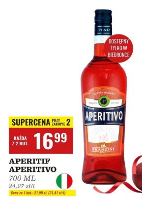 Aperitif Aperitivo 700 ml promocja w Biedronka