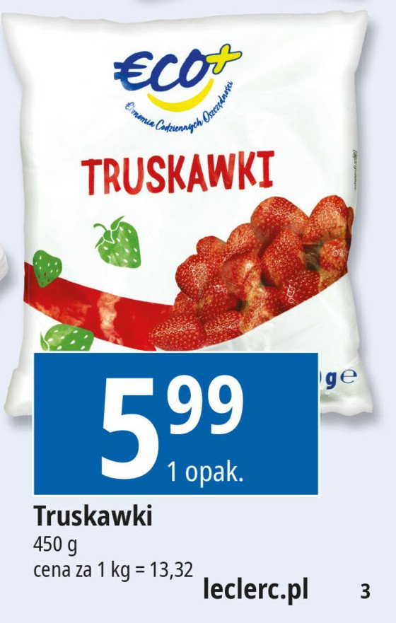 Truskawki Eco+ promocja w Leclerc