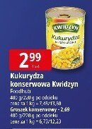 Kukurydza konserwowa Kwidyn Groch z marchewką promocja w Leclerc