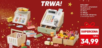 Koszyk zakupowy z naturalnego drewna promocja w Kaufland