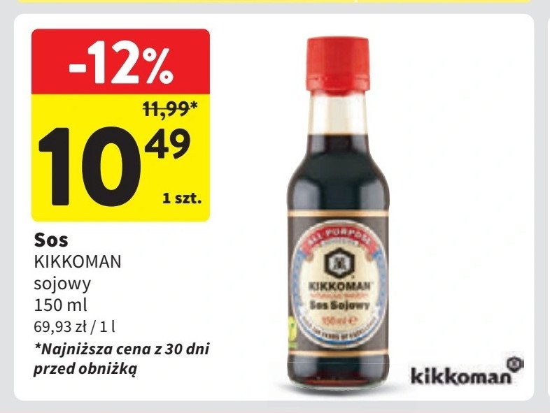 Sos sojowy Kikkoman promocja w Intermarche