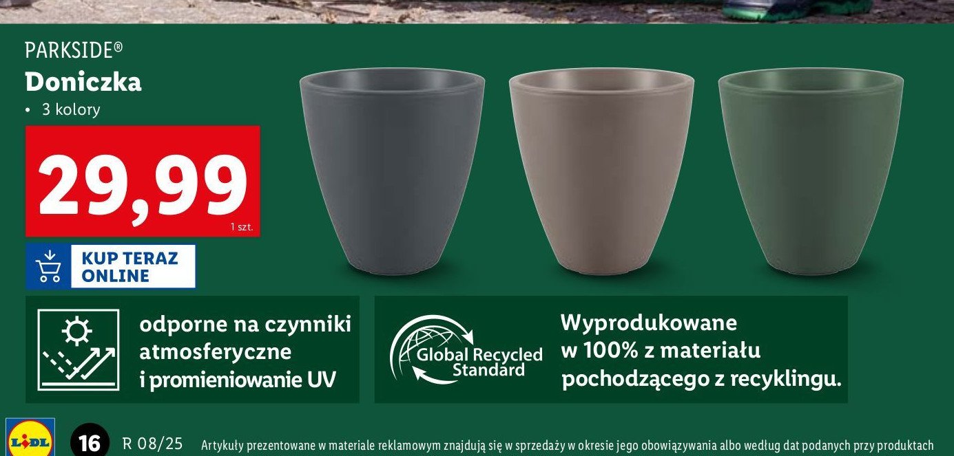 Doniczka Parkside promocja w Lidl