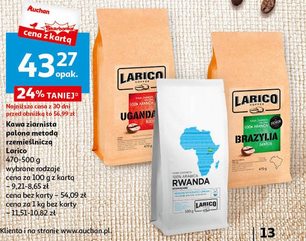 Kawa brazylia Larico coffee promocja