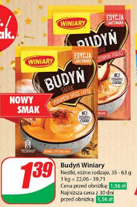 Budyń pumpkin spice latte Winiary promocja