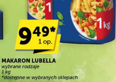 Makaron Lubella wybrane rodzaje promocja w Groszek