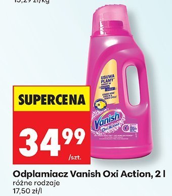 Odplamiacz Vanish Oxi Action, różne rodzaje promocja w Biedronka