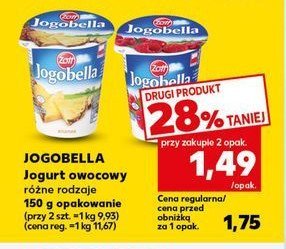 Jogurt truskawka Zott jogobella promocja