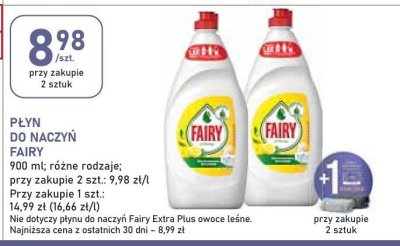 Płyn do naczyń Fairy promocja w Stokrotka