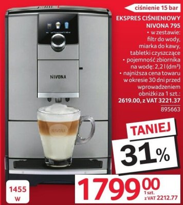 Ekspres ciśnieniowy Nivona 795 promocja w Selgros