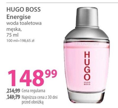 Woda toaletowa męska HUGO BOSS Energise promocja w Hebe