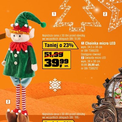 Choinka micro LED promocja w OBI