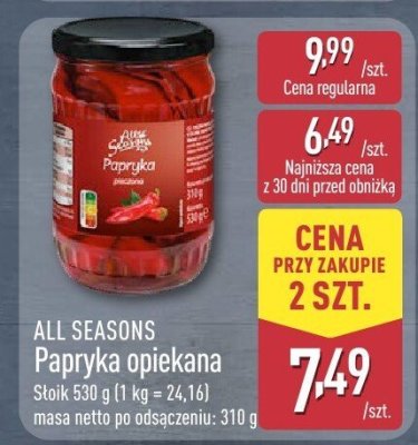 Papryka opiekana  promocja w Aldi