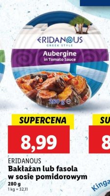 Bakłażan w sosie pomidorowym Eridanous promocja