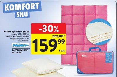 Kołdra z pierzem gęsim promocja w Intermarche