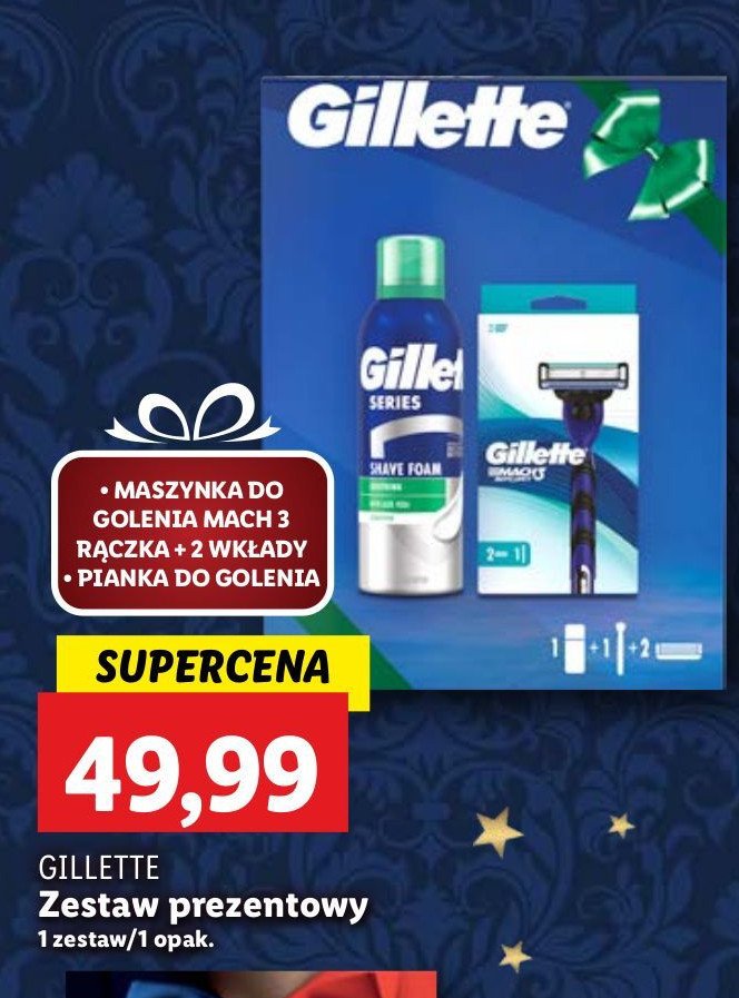 Maszynka do golenia + pianka do golenia Gillette mach3 promocja w Lidl