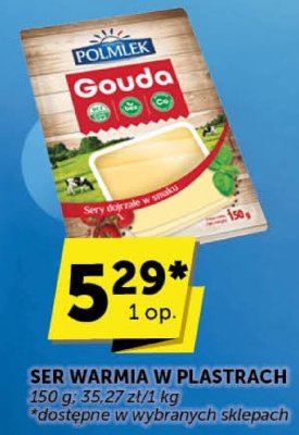 Ser Gouda w plastrach promocja w Groszek