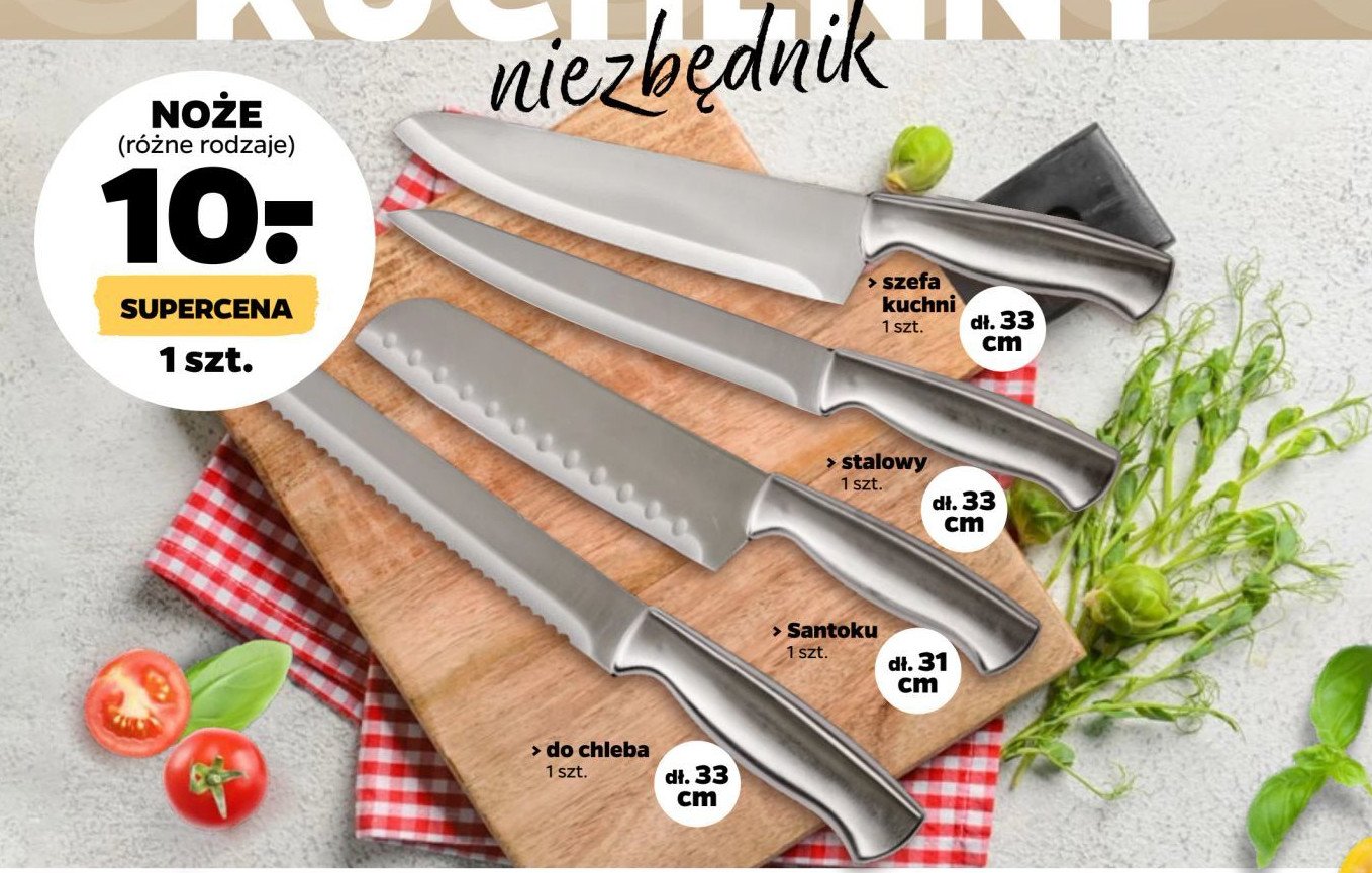 Nóż do chleba 33 cm promocja w Netto