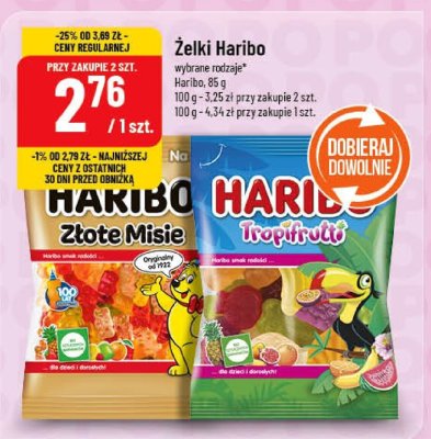 Żelki Haribo wybrane rodzaje promocja w POLOmarket