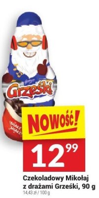 Czekoladowy Mikołaj z drażami Grzeski, 90 g promocja w Twój Market