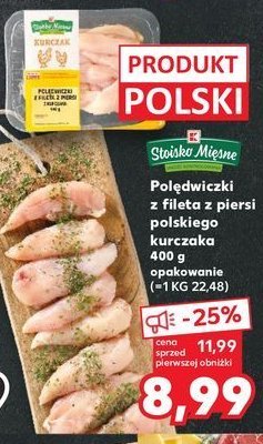 Polędwiczki z fileta z piersi kurczaka Stoisko mięsne promocja