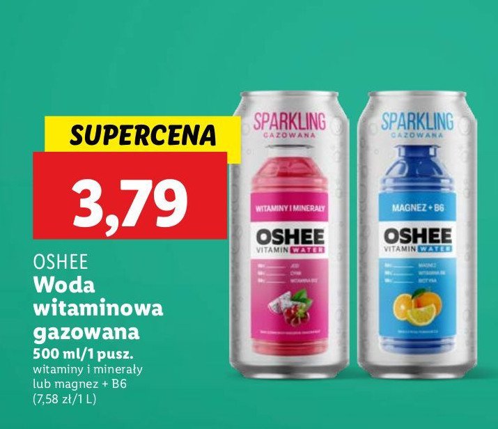 Napój magnez + b6 Oshee vitamin water zero promocja