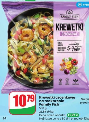 Krewetki czosnkowe na makaronie  promocja w Dino