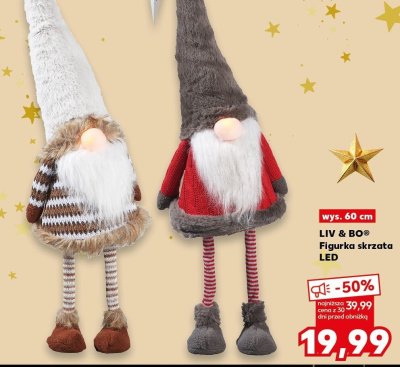 Figurka skrzata LED wys. 60 cm promocja w Kaufland