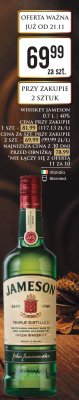 Whisky Jameson 0.7L 40% promocja w Dino