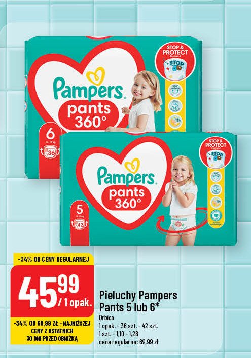Pieluchomajtki 6 Pampers pants promocja w POLOmarket