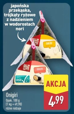 Onigiri różne rodzaje promocja w Aldi