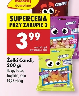Żelki happy faces Candi (biedronka) promocja w Biedronka