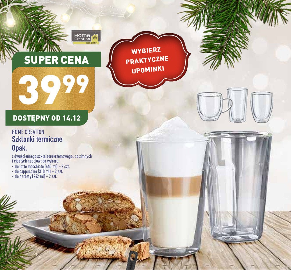 Szklanki utrzymujące temperaturę do cappuccino Home creation promocja