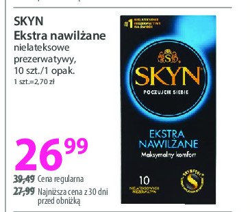 Prezerwatywy ekstra nawilżanie Unimil skyn promocja w Hebe