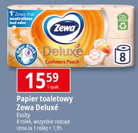 Papier toaletowy peach Zewa deluxe promocja