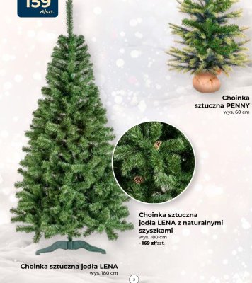 Choinka sztuczna jodła LENA z naturalnymi szyszkami wys. 180 cm promocja w PSB Mrówka