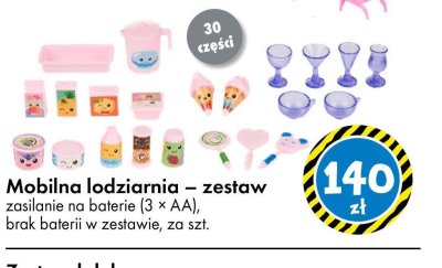 Mobilna lodziarnia zestaw z efektami świetlnymi i dźwiękowymi 30 części promocja w Tedi