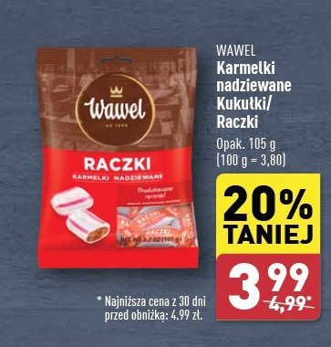 Cukierki karmelki Wawel raczki promocja