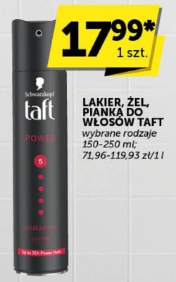 Lakier, żel, pianka do włosów Taft wybrane rodzaje promocja w Groszek