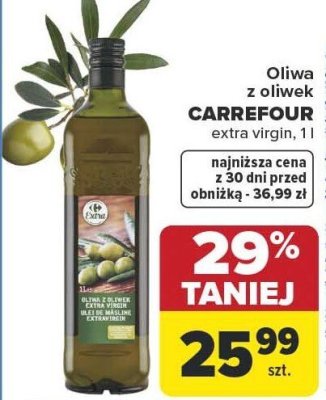 Oliwa z oliwek CARREFOUR extra virgin promocja w Carrefour Market
