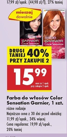 Farba do włosów 7.40 Garnier promocja