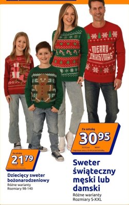 Dziecięcy sweter bożonarodzeniowy Różne warianty Rozmiary 98-140 promocja w Action
